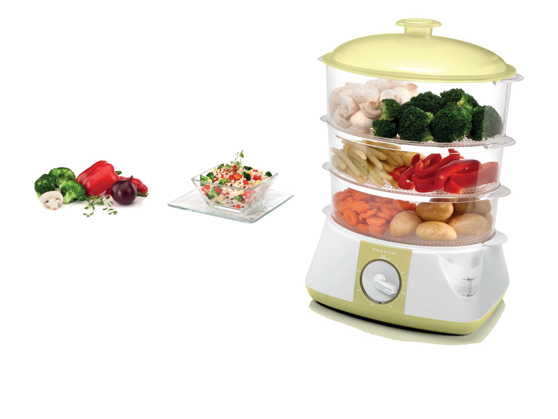 Profilo�dan 3 yemeği aynı anda yapan buharlı pişirici EvHayat